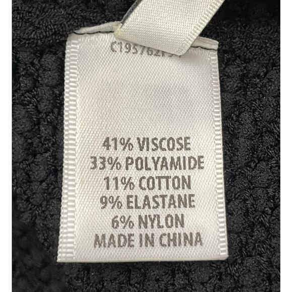 St. John Multiscale Textured Stretch Knit Collared Jacket Black XL Old Money - Picture 15 of 16